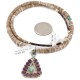 Handmade Certified Authentic Zuni .925 Sterling Silver Petit Point Natural Sugilite Turquoise Native American Necklace 24317-25265-3
