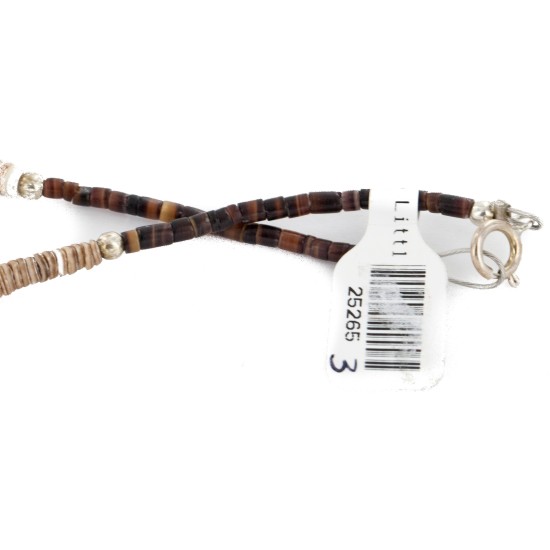 Handmade Certified Authentic Zuni .925 Sterling Silver Petit Point Natural Sugilite Turquoise Native American Necklace 24317-25265-3