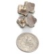 Handmade Certified Authentic Petit Point Flower Zuni .925 Sterling Silver Turquoise Stud Native American Earrings 27127