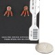 Handmade Certified Authentic Zuni .925 Sterling Silver Coral Stud Native American Earrings 27128 Handmade Certified Authentic Zuni .925 Sterling Silver Coral Stud Native American Earrings 27128