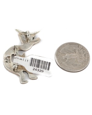 Certified Authentic Kokopelli Navajo .925 Sterling Silver Native American Pin and Pendant 24329