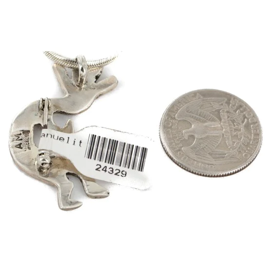 Kokopelli Navajo .925 Sterling Silver Native American Pin and Pendant 24329 Kokopelli Navajo .925 Sterling Silver Native American Pin and Pendant 24329