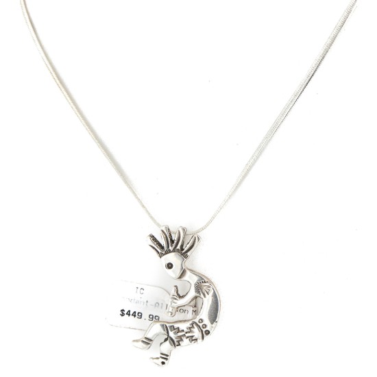 Certified Authentic Kokopelli Navajo .925 Sterling Silver Native American Pin and Pendant 24329