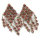 Handmade Navajo .925 Sterling Silver Coral Dangle Native American Earrings 17956 Handmade Navajo .925 Sterling Silver Coral Dangle Native American Earrings 17956