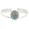 Handmade Navajo .925 Sterling Silver Natural Turquoise Native American Bracelet 12826-3 Handmade Navajo .925 Sterling Silver Natural Turquoise Native American Bracelet 12826-3