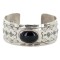 Handmade Certified Authentic Navajo Natural Black Onyx Nickel Native American Bracelet 12842 Handmade Certified Authentic Navajo Natural Black Onyx Nickel Native American Bracelet 12842