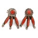 Handmade Certified Authentic Zuni .925 Sterling Silver Coral Stud Native American Earrings 27128 Handmade Certified Authentic Zuni .925 Sterling Silver Coral Stud Native American Earrings 27128