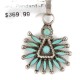 Handmade Certified Authentic Zuni .925 Sterling Silver Petit Point Natural Turquoise Native American Necklace 24294 Handmade Certified Authentic Zuni .925 Sterling Silver Petit Point Natural Turquoise Native American Necklace 24294
