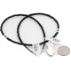 .925 Sterling Silver Handmade Certified Authentic Navajo Natural Turquoise Snowflake stone Black Onyx Native American Necklace 14124-19-16083-3