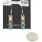 Nickel Handmade Navajo Inlay Natural Turquoise Coral Native American Earrings 27184-1