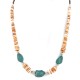 Certified Authentic Navajo .925 Sterling Silver Natural Graduated Spiny Oyster Turquoise Native American Necklace 34060
