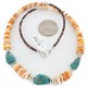 Certified Authentic Navajo .925 Sterling Silver Natural Graduated Spiny Oyster Turquoise Native American Necklace 34060