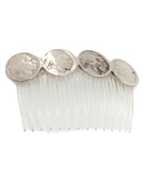 Vintage Style Buffalo Nickel Handmade Certified Authentic Navajo Nickel Hairclip 10325