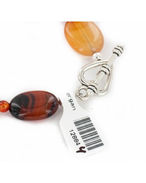 Certified Authentic Navajo Natural Carnelian Native American Bracelet 12884-4