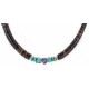 Certified Authentic Navajo .925 Sterling Silver Natural Turquoise Heishi Amethyst Native American Necklace 25285-2