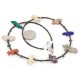 Certified Authentic Navajo .925 Sterling Silver Natural Turquoise Heishi Multicolor Stones Native American Necklace 16084-1