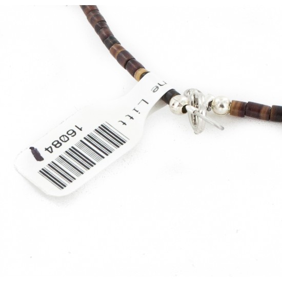 Certified Authentic Navajo .925 Sterling Silver Natural Turquoise Heishi Multicolor Stones Native American Necklace 16084-1