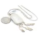 Feather .925 Sterling Silver Handmade Navajo Natural Turquoise Native American Necklace 14990 Feather .925 Sterling Silver Handmade Navajo Natural Turquoise Native American Necklace 14990