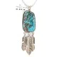 Feather .925 Sterling Silver Handmade Navajo Natural Turquoise Native American Necklace 14990 Feather .925 Sterling Silver Handmade Navajo Natural Turquoise Native American Necklace 14990