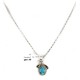 Certified Authentic Navajo .925 Sterling Silver Natural Turquoise Native American Necklace 16088-5