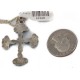 Handmade Cross Certified Authentic Zuni .925 Sterling Silver Natural Turquoise Native American Necklace 24368