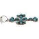 Handmade Cross Certified Authentic Zuni .925 Sterling Silver Natural Turquoise Native American Necklace 24368