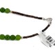 .925 Sterling Silver Handmade Certified Authentic Navajo Tigers Eye and Quartz Native American Necklace 24125-16076-6