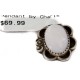 .925 Sterling Silver Handmade Certified Authentic Navajo Natural Mother of Pearl Native American Pendant 16088-11