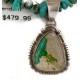 .925 Sterling Silver Handmade Certified Authentic Signed Navajo Coral Natural Turquoise Native American Necklace 2423-1601-12