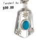 Certified Authentic .925 Sterling Silver Handmade Navajo Natural Turquoise Native American Necklace 24423-2