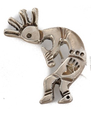 Certified Authentic Kokopelli Navajo .925 Sterling Silver Native American Pin and Pendant 24329-101