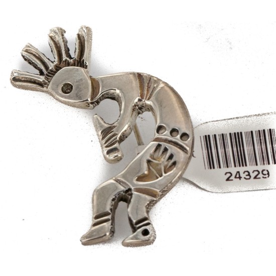 Certified Authentic Kokopelli Navajo .925 Sterling Silver Native American Pin and Pendant 24329-101