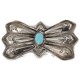 Certified Authentic Signed Navajo .925 Sterling Silver Natural Turquoise Native American Pin and Pendant 2421
