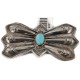 Certified Authentic Signed Navajo .925 Sterling Silver Natural Turquoise Native American Pin and Pendant 2421