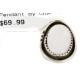 Handmade Certified Authentic .925 Sterling Silver Navajo Natural Mother of Pearl Native American Pendant 16088-9