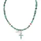 Handmade Navajo .925 Sterling Silver Turquoise Native American Cross Necklace 24371-1-1601-23 Handmade Navajo .925 Sterling Silver Turquoise Native American Cross Necklace 24371-1-1601-23