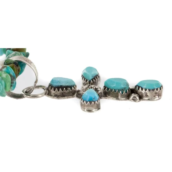 Handmade Navajo .925 Sterling Silver Turquoise Native American Cross Necklace 24371-1-1601-23 Handmade Navajo .925 Sterling Silver Turquoise Native American Cross Necklace 24371-1-1601-23