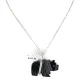 Hand Carved Animal Zuni .925 Sterling Silver Natural Jet Native American Necklace 14466 Hand Carved Animal Zuni .925 Sterling Silver Natural Jet Native American Necklace 14466