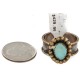 12kt Gold Filled 925 Sterling Silver Handmade Certified Authentic Navajo Natural Native American Ring 12623-1 12kt Gold Filled 925 Sterling Silver Handmade Certified Authentic Navajo Natural Native American Ring 12623-1