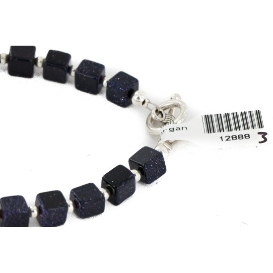 Certified Authentic Navajo Natural Goldstone Native American Bracelet 12888-3