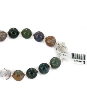 Certified Authentic Navajo Natural Green Jasper Native American Bracelet 12888-2