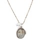 .925 Sterling Silver Handmade Certified Authentic Navajo Natural Jasper Native American Necklace 24191