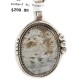.925 Sterling Silver Handmade Certified Authentic Navajo Natural Jasper Native American Necklace 24191