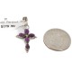 Cross Handmade Certified Authentic Zuni .925 Sterling Silver Natural Sugilite Native American Pendant 24371-5