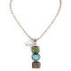 Handmade Certified Authentic Navajo .925 Sterling Silver Natural Turquoise Native American Necklace 24119