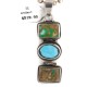 Handmade Certified Authentic Navajo .925 Sterling Silver Natural Turquoise Native American Necklace 24119
