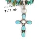 Handmade Navajo .925 Sterling Silver Turquoise Native American Cross Necklace 24371-1-1601-23 Handmade Navajo .925 Sterling Silver Turquoise Native American Cross Necklace 24371-1-1601-23