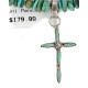 Handmade Cross Certified Authentic Zuni .925 Sterling Silver Coral Natural Turquoise Native American Necklace 24371-6-1601-22