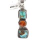 Handmade Navajo .925 Sterling Silver Natural Turquoise and Spiny Oyster Native American Necklace 10052