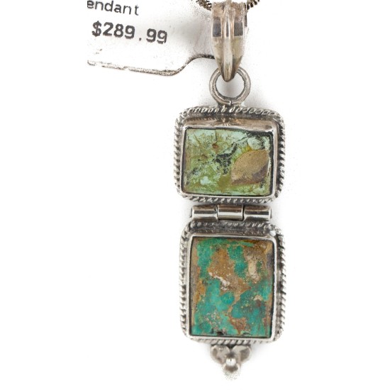 Handmade Navajo .925 Sterling Silver Natural Turquoise Native American Necklace 10050